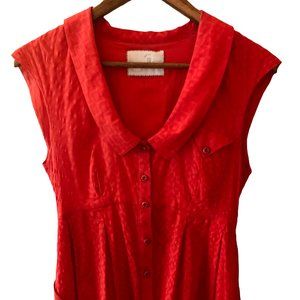 Anthropologie 9 HI 5 St CL Dress Hi-Low 100% Cotton